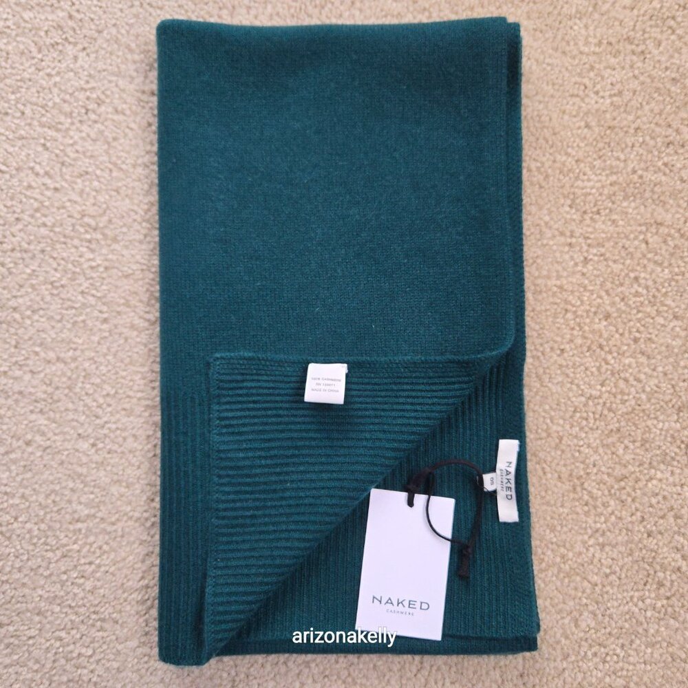 NWT Naked Cashmere 100% Cashmere Scarf Green Evergreen - Picture 11 of 16